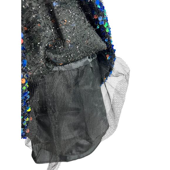 BCX (Macy's) Sequined V-Neck Crisscrossed Fit and Flare Dress Junior Size 3 GLAM - Picture 9 of 10